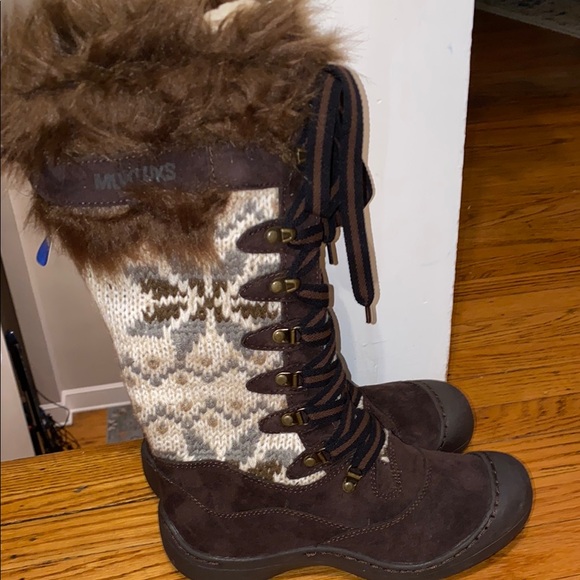 MUK LUKS Women's Brown Winter Boots size 7 nwt - Picture 1 of 6